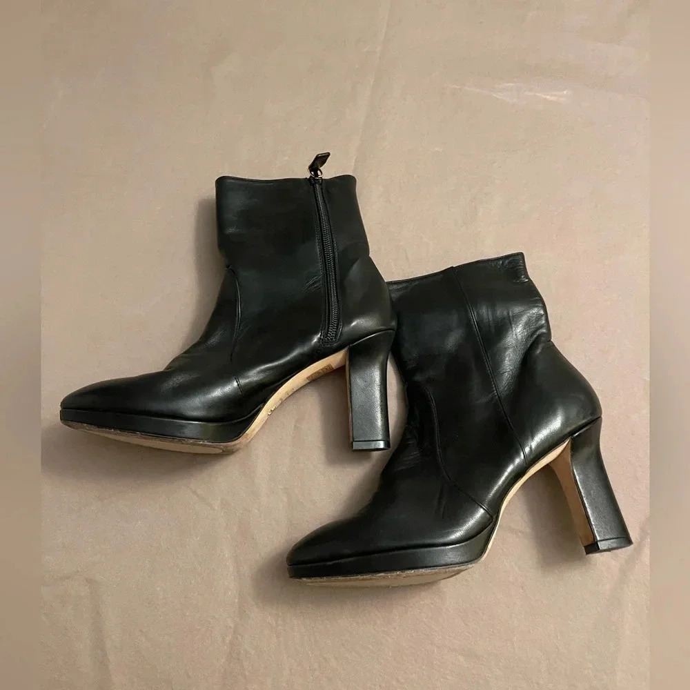 Stuart Weitzman Black Heeled Boots